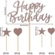 thumbnail image 2 of Happy Birthday Cake Topper, 22 Pack Rose Gold Birthday Cake Toppers, Girl Birthday Cake Topper, Heart, Stars Happy Birthday Cake Topper - Suitable for, 2 of 5