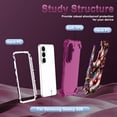 thumbnail image 6 of CASEFIV for Phone Case for Samsung Galaxy S26,Glow in The Dark,Shockproof Protection Hard PC Soft Flexible TPU Bumper Drop Protective Protective Phone Cover Case for Galaxy S26,Purple Flower, 6 of 7