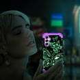 thumbnail image 4 of Casetego for Samsung Galaxy A16 5G Case,Glow in The Dark Three Layer Heavy Duty Shockproof Protection Hard Plastic Bumper+Soft Silicone Protective Case,Dark Purple Butterfly, 4 of 8