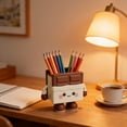 thumbnail image 4 of Cute Animation Snack Shaped Pen Container Desktop Storage Organizer With Adorable Facial Details For Office School Home Decor, 4 of 6