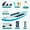 Blue, variant on CONCETTA Inflatable Stand Up Paddle Board with Premium SUP Paddleboard Accessories,2-in-1 Paddle,Wide Stable Design