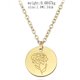 thumbnail image 2 of Collar de moneda redonda, flores talladas en acero de titanio, pequeños regalos colgantes MFZFUKR CPB-US-PSF1358-1, 2 of 5