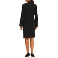 thumbnail image 3 of INSPIRE CHIC Women's Skirt Sets Collarless Suit Blazer and Pencil Skirts 2 Piece Chic Outfits 3XL Black, 3 of 6