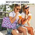 thumbnail image 5 of Large Capacity Tote Bag,Purple Butterfly Pattern Handbag Fashion Luxury Tote Bag,15.7"x13"x 5.1" Inches,Laptop Compatible, 5 of 6