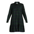 thumbnail image 5 of Time and Tru Women's Plaid Mini Dress with Long-Sleeves, Sizes XS-XXXL, 5 of 5