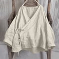 thumbnail image 2 of Outfmvch Shirts for Women 2026 Vacation Fashion Clothes Linen Shirts for Women Gauze Shirts for Women Peasant Blouses for Women Long Sleeve Shirts B L, 2 of 6