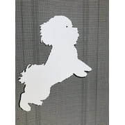 DCentral Bichon Dog Flexible Screen Magnet: Double-Sided Décor; For NON-RETRACTABLE Screens, Multipurpose, Helps to Stop Walking into screens, Covers small tears in Screens, . Size 4.3" x 6.3"