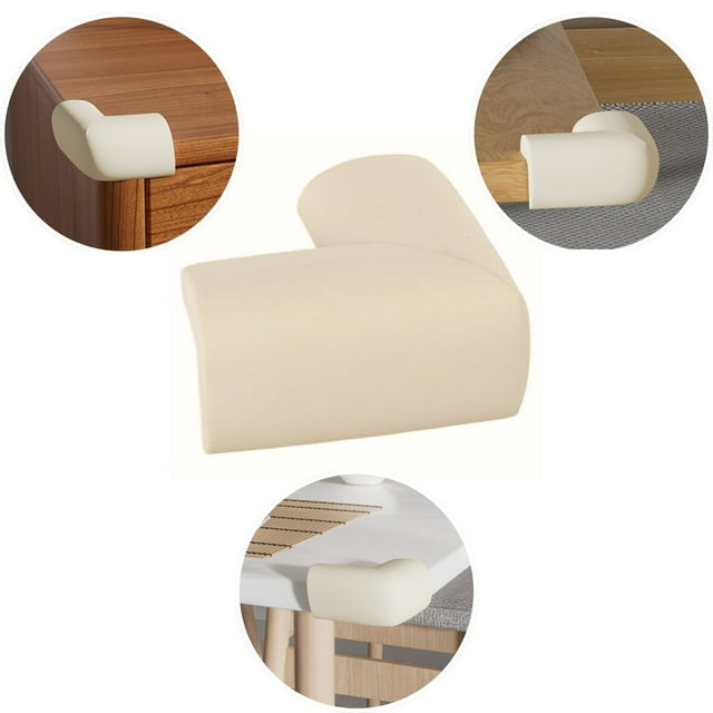 Esquinero Protector de Foamy para mesas y muebles Color Beige (4 piezas) Segos Esquinero de foamy