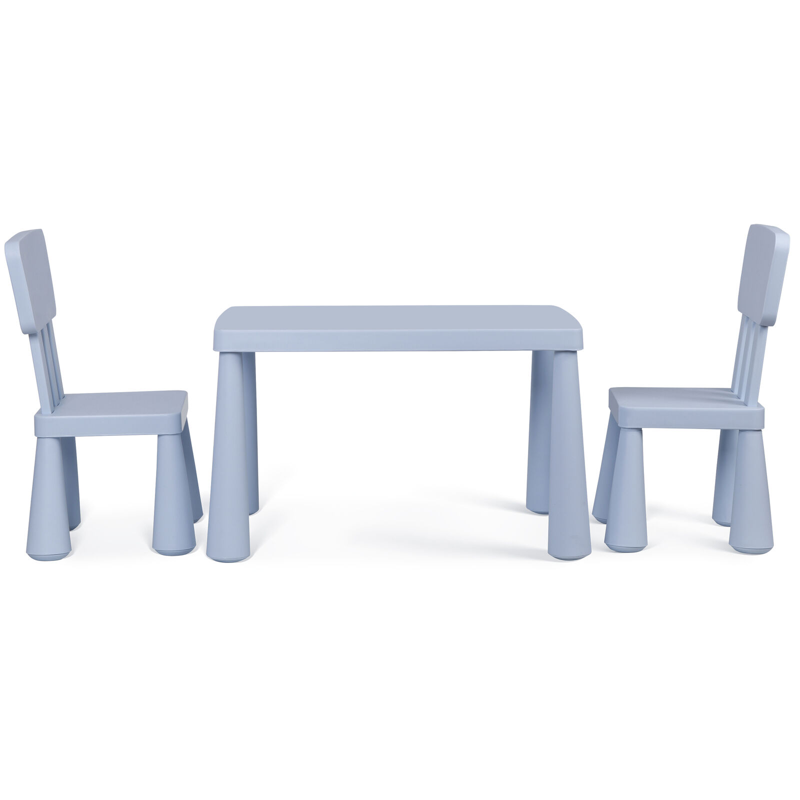 MarketLane 3 Piece Kids Table and Chair Set 3 in 1 Plastic Children Activity Table Toddler Play Set for Indoor and Outdoor, Playroom, Home, Nursery, Daycare, Stable Wide Base Legs