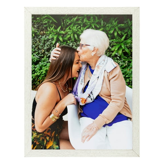 ArtToFrames 6x8" White Stain  Picture Frame, White Wood Poster Frame, with Regular Glass and Foam Backing 3/16 inch (FBPL-4110)