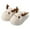 Beige, variant on Christmas Reindeer Slippers for Women and Men Cozy Memory Foam Plaid Scuff Furry Indoor Outdoor House Shoes (Beige, 6)
