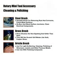 thumbnail image 3 of Bristle Brush Mini Nylon Brush for Dremel 72 Pack, Pen Brush Wheel Brush Cup Brush 24 Pack for Each, Polish Brush End Brush Mini Rotary Tool Accessory, 3 of 6