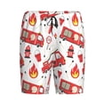thumbnail image 4 of Wukai Fire Truck Men’s Short Pajama Pants With Pockets Soft Sleep Pj Shorts for Men-3X-Large, 4 of 6