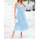 thumbnail image 4 of Vestido BTFBM para mujer de verano 2025, sin mangas, cuello cuadrado, 4 of 6