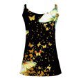 thumbnail image 5 of Workout Tops for Women GaThRRgYP Womens Tops Clearance under $5,2025 Women's Spring and Summer New Tank Neck Print Casual Fashion Top Blue XL, 5 of 5