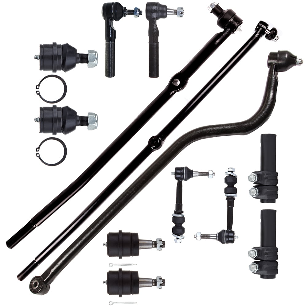 ECCPP - 13PC Upper Lower Ball Joint Tie Rod End Adjusting Sleeve Track Bar Sway Bar End Link - Compatible with 2000-2001 for Dodge Ram 1500 Suspension Kit