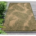 thumbnail image 5 of Liora Manne  Carmel Fronds Indoor/Outdoor Rug Green 3'3" x 4'11" 3' x 5' Outdoor,Indoor,Accent Kitchen,Dining Room,Patio Tan,Green Rectangle, 5 of 5