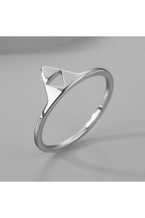 Triangle Ring Triforce Stainless Steel Ring Gold Plated Jewelry Dainty Simple Party Accessories