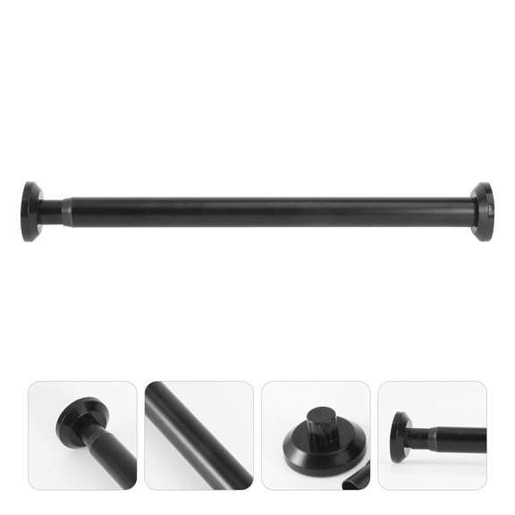 ROSENICE 1Pack Hanging Rod for Clothes Black for Drying and Hanging Towels in Laundry Room