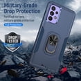 thumbnail image 3 of Samsung A53 5G, Galaxy A53 5G case,  [Military Grade] with HD Screen Protector Magnetic Ring Kickstand Car Mount Protection Armor Phone Case Cover for Samsung Galaxy A53 5G (KTZ Blue_Blue), 3 of 16