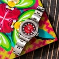 thumbnail image 4 of Pre-Owned Rolex Datejust 26MM 69174 Red Diamond Dial Diamond Bezel Stainless Steel Oyster Bracelet, 4 of 9