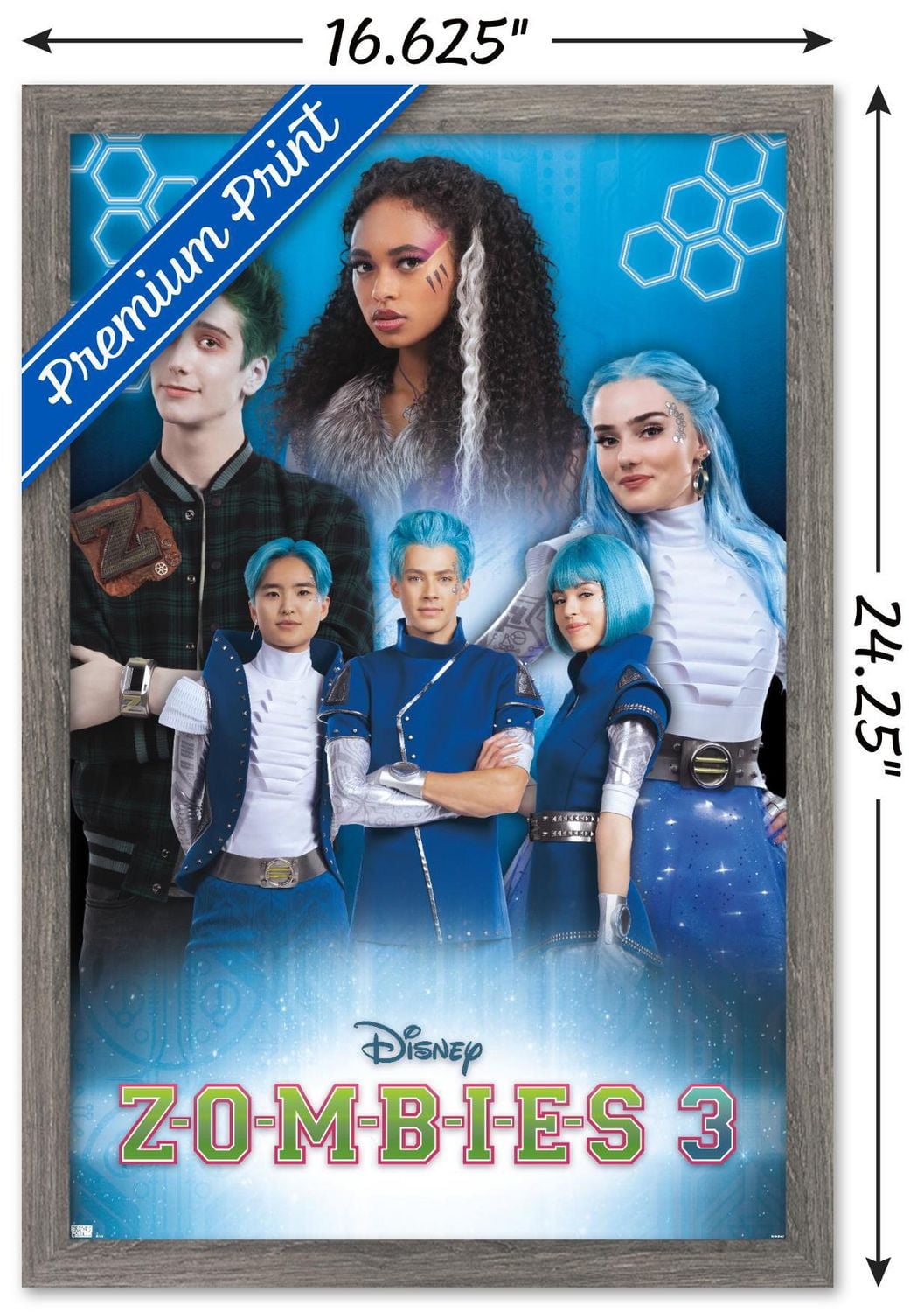 Disney Zombies 3 - Group Wall Poster with Pushpins, 22.375" x 34"