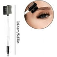 thumbnail image 2 of Double-Sides Brow Comb, 2pcs 3 In 1 Professional Wood Double-Sides Brow Comb Lash Groomer Eyebrow Eyelash Brush For Women Makeup Cosmetic Tool, 2 of 5