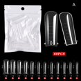 thumbnail image 3 of 60Pcs Fake Nails Quick Building Removable Harmless Allergy Free Ultra-Thin Extend Nail Plastic Transparent Nail Mold Tips Manicure Designs for Nail Salon, 3 of 8