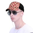 thumbnail image 4 of Picia Strawberries Pattern Trucker Hat,Baseball Cap,Sun Protection Cap,Stylish Headwear,Leisure Cap,Outdoor Sports Cap, 4 of 7