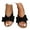 Black, variant on Slide Sandals for Women Slip on Flip Flops Bow Summer Slippers Cork Footbed Flats Shoes
