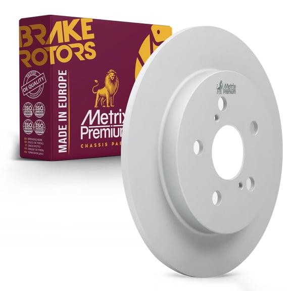 Metrix Premium Chassis Parts - 10.2 inch (259mm) Rear Coated Solid Disc Brake Rotor Fits Toyota Prius AWD-e, Prius, Prius Prime, Corolla, Prius Plug-In, Lexus CT200h, Matrix, Replacement 580704FZN
