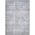 thumbnail image 4 of Bloom Rugs Washable Non-Slip 6' x 9' Rug - Black / Ivory Striped Area Rug for Living Room, Bedroom, Dining Room, and Kitchen - Exact size: 6' x 9', 4 of 10