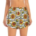 thumbnail image 4 of Lsque Cute Sunflowers Printed Women's Running Shorts with Liner Pockets,Elastic Quick Dry Workout Athletic Gym Yoga Shorts,Womens High Waist Shorts-Small, 4 of 9