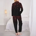 thumbnail image 6 of Goofa Red Glitter1 Printed Women’s 2 Piece Pajama Set Super,Pajamas Women's Long Sleeve Sleepwear Soft Button Down Loungewear Pjs Lounge Set Nightwear-Medium, 6 of 9