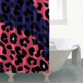 thumbnail image 4 of Pink and Black Of Leopard Print Shower Curtain 84"x72" ,Bathroom Decorative Shower Curtains Set with 12 Hooks,Modern Waterproof Washable Shower Curtain, 4 of 6