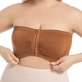 thumbnail image 6 of Hontri Tube Top Bra - Simple Comfortable Bandeau, Breathable Seamless Layering Piece | Women's Simple Solid Bra Comfy Breathable Tube Bra (Brown | L), 6 of 9