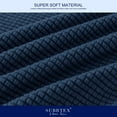 thumbnail image 5 of Subrtex 4-Piece Stretch Textured Grid Sofa Cover Slipcover,Separate Cushion Cover(Navy, Sofa), 5 of 8