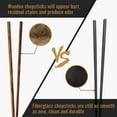 thumbnail image 7 of Fiberglass Chopsticks Reusable Dishwasher Safe 9.5 Inch Cherry Blossom Pattern Japanese Style Black 10 Pairs, 7 of 7