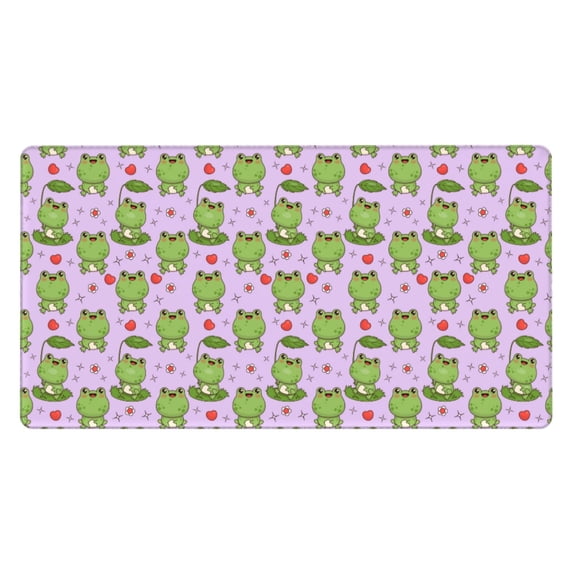Kdxio Happy Frogs1 Print Large Gaming Mouse Pad,Non-Slip Base,Water Resist Keyboard Pad for Gamer,Office & Home,29.5 x 15.8 in