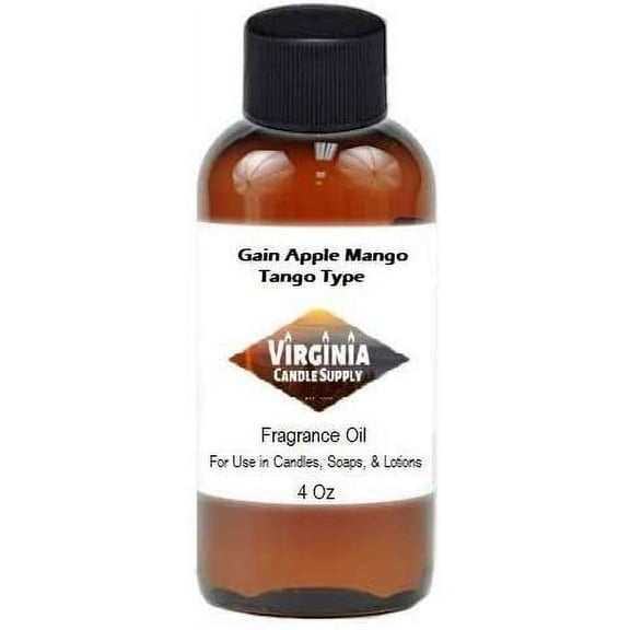 Gain Apple Mango Tango Type 4oz Bottle for Candle Making, Soap Making, Tart Making, Room Sprays, Lotions, Car Fresheners, Slime, Bath Bombs, Warmers