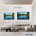 thumbnail image 4 of Elephant Stock Relaxing Trillium Lake Wall Art - Horizontal Multi Panel Canvas - Living Room Wall Decor - Nature Multi Panel - Blue And Green Decor - 74" x 48", 4 of 8