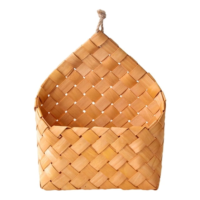 simhoa Wall Fence Hanging Planter, Rattan Basket, Hand Made Wicker Rattan , Flower Pots D