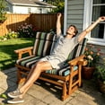 thumbnail image 5 of Outdoor Loveseat Cushions, Fade-Resistant Patio Bench Cushion with Backrest, Lounge Seat back Pads 48*42*3.5in, 5 of 6