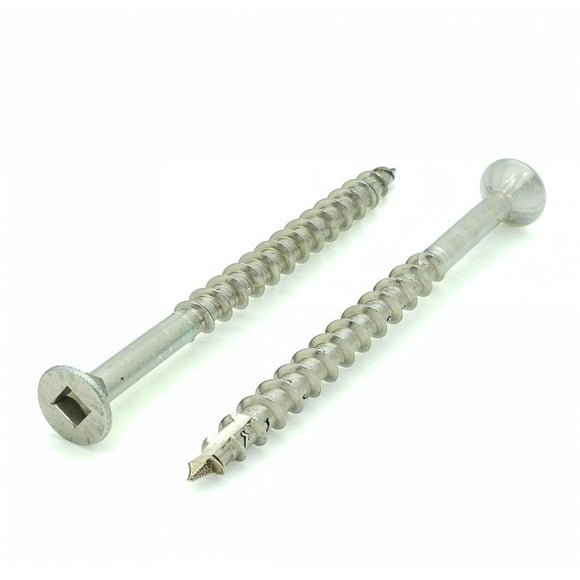BCP Fasteners 100 Qt 8 x 2-1/2 Pouces Vis de Clôture et Terrasse en Acier Inoxydable - Type d'Entraînement Carré 17 (BCP212)