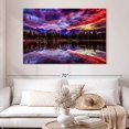 thumbnail image 2 of Elephant Stock Rocky Mountain Reflection Wall Art - Horizontal Canvas Wall Art - Living Room Wall Decor - Photography Nature Canvas - Blue And Red Decor - 51" x 34", 2 of 4