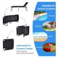thumbnail image 3 of Folding Lounge Chair, 4 Position Adjustable Chaise with Footrest - Outdoor Patio Recliner for Beach, Camping, Sunbathing, 3 of 9