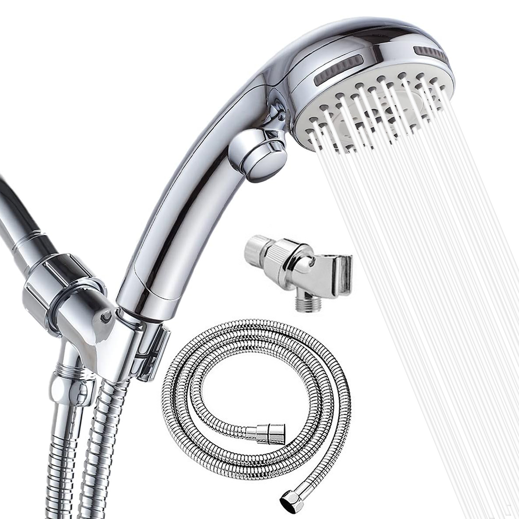 SUPTREE Shower Head with Handheld High Pressure Shower Heads Attached ...