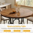 thumbnail image 5 of Tribesigns Round Dining Table for 4-6 People, 47-Inch Circle Kitchen Table Large Dining Room Table with Metal Base, Wood Dinner Table, 5 of 5