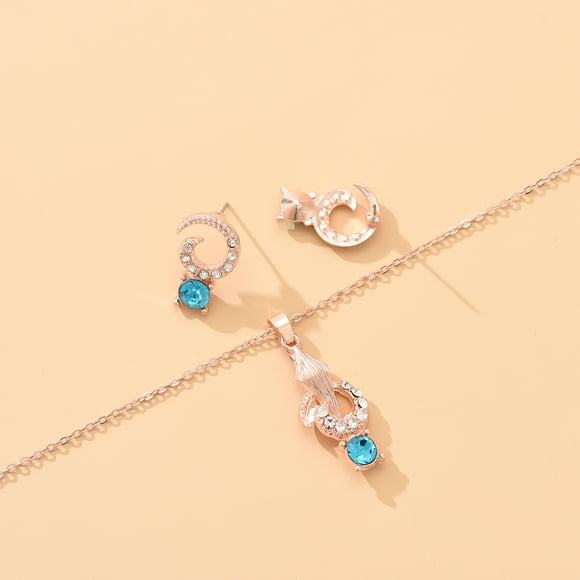 Conjunto de aretes de collar de diamantes de joyería de moda para damas Wmkox8yi sjalhkljlk1339