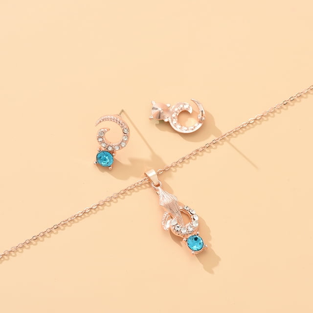 Conjunto de aretes de collar de diamantes de joyería de moda para damas Wmkox8yi sjalhkljlk1339